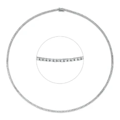 Collier aus 750 Gold Weißgold 225 Brillanten 3,79ct TTLB-SI L:43,8cm