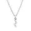 Collier aus 750 Gold Weißgold 4 Diamanten 0,02ct TW-SI L:45cm