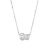 Collier aus 750 Gold Weißgold 2 Diamanten 0,52ct TW-SI L:45,7cm