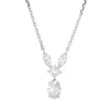 Collier aus 750 Gold Weißgold 4 Diamanten 0,94ct F-SI L:43cm