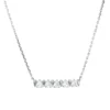Collier aus 750 Gold Weißgold 11 Diamanten 0,53ct TW-SI L:45cm