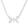 Collier aus 750 Gold Weißgold 5 Diamanten 0,38ct TW-SI L:40cm