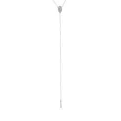 Collier aus 750 Gold Weißgold 30 Diamanten 0,07ct TW-VSI/SI L:46cm