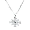 Collier aus 750 Gold Weißgold 8 Diamanten 0,34ct TW-VSI L:45cm
