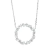 Collier aus 750 Gold Weißgold 28 Diamanten 1,38ct TW-SI L:45cm