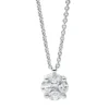 Collier aus 750 Gold Weißgold 5 Diamanten 0,23ct TW-SI L:45cm