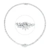 Collier aus 750 Gold Weißgold 72 Diamanten 10,23ct F-SI L:42cm