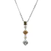 Collier aus 750 Gold Weißgold 5 Diamanten 1,36ct L:43,2cm