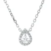 Collier aus 750 Gold Weißgold 17 Diamanten 0,19ct L:45,7cm