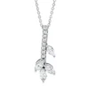 Collier aus 750 Gold Weißgold 12 Diamanten 0,33ct L:45,7cm