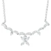 Collier aus 750 Gold Weißgold 39 Diamanten 0,6ct TW-SI L:44,5cm