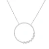 Collier aus 750 Gold Weißgold 56 Diamanten 0,41ct L:42cm