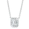 Collier aus 750 Gold Weißgold 11 Diamanten 0,54ct TW-SI L:45,7cm