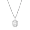 Collier aus 750 Gold Weißgold 19 Diamanten 0,41ct TW-SI L:45cm 4er-Krappe