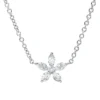 Collier aus 750 Gold Weißgold 6 Diamanten 0,26ct TW-PI L:41cm