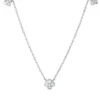 Collier aus 750 Gold Weißgold 15 Diamanten 0,34ct TW-SI L:45cm