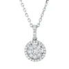 Collier aus 750 Gold Weißgold 37 Diamanten 0,41ct TW-SI L:45,7cm