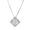 Collier aus 750 Gold Weißgold 21 Diamanten 0,92ct TW-SI L:45,7cm