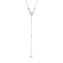 Collier aus 750 Gold Weißgold 33 Diamanten 0,52ct TW-SI L:48cm