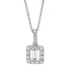 Collier aus 750 Gold Weißgold 19 Diamanten 0,49ct TW-SI L:45cm
