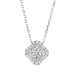 Collier aus 750 Gold Weißgold 25 Diamanten 0,37ct L:45cm