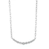 Collier aus 585 Gold Weißgold 9 Diamanten 0,14ct TW-SI L:45,7cm