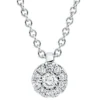 Collier aus 750 Gold Weißgold 11 Diamanten 0,13ct TW-SI L:45cm