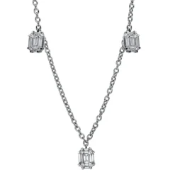 Collier aus 750 Gold Weißgold 45 Diamanten 2,23ct TW-VSI/SI L:40,6cm