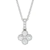 Collier aus 750 Gold Weißgold 9 Diamanten 0,36ct TW-SI L:45cm