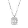 Collier aus 750 Gold Weißgold 21 Diamanten 0,26ct TW-SI L:45cm