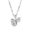 Collier aus 750 Gold Weißgold 7 Diamanten 0,1ct TW-SI L:45cm