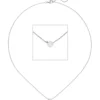 Collier aus 585 Gold Weißgold mit 7 Diamanten Brillanten 0,14 Ct W-si 42-45cm