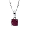 Collier aus 750 Gold Weißgold Rubin 0,59ct rot L:45cm