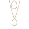 Collier aus 750 Gold weiß/rot 32 Brillanten 0,31ct E-VSI L:45,7cm