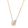 Collier aus 750 Gold weiß/rot 30 Brillanten 0,12ct TW-SI L:45cm