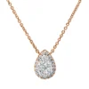 Collier aus 750 Gold weiß/rot 33 Diamanten 0,46ct TW-SI L:45,7cm