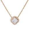 Collier aus 750 Gold weiß/rot 28 Diamanten 0,39ct TW-SI L:45,7cm