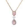 Collier aus 750 Gold weiß/rot 61 Diamanten 1,13ct L:45,7cm
