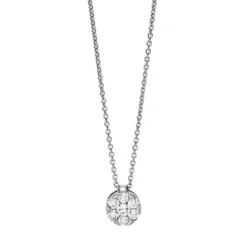 Collier aus 750 Weißgold 6 Brillanten 0,18ct TW-SI 1 Brillant 0,08ct TW-SI L:45cm