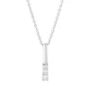 Collier aus 750 Weißgold 2 Brillanten 0,04ct TW-SI 1 Brillant 0,04ct TW-SI L:45cm