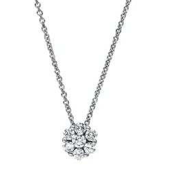 Collier aus 585 Weißgold 6 Brillanten 0,29ct TW-SI 1 Brillant 0,1ct TW-SI L:42cm