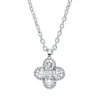 Collier aus 750 Weißgold 4 Brillanten 0,17ct TW-SI 1 Brillant 0,01ct TW-SI L:45cm