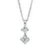 Collier aus 750 Weißgold 4 Brillanten 0,05ct TW-SI 1 Brillant 0,05ct TW-SI L:45cm