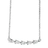 Collier aus 750 Weißgold 5 Diamanten Tropfen-Schliff 0,46ct TW-SI L:43,2cm