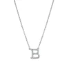 Collier Buchstabe B aus 750 Weißgold 25 Brillanten 0,11ct TW-SI L:43,2cm