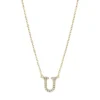 Collier Buchstabe U aus 750 Gelbgold 20 Brillanten 0,07ct TW-SI L:43,2cm