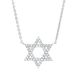 Collier David Stern aus 750 Weißgold 48 Brillanten 0,2ct W-SI L:45cm