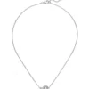 Collier Halskette aus 925 Silber rhodiniert mit 20 Zirkonia 42-45cm Halsschmuck