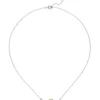 Collier Halskette Knoten 925 Silber bicolor vergoldet rhodiniert 42-45cm Damen