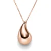 Collier Halskette mit Anhänger Tropfen 30x18mm 585 Gold Rotgold 45cm glänzend